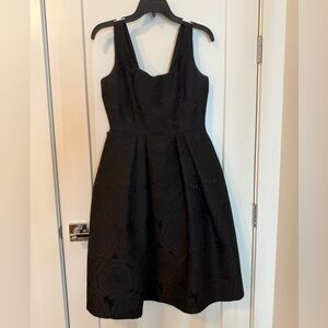 EUC Tonal Black Rose Print Cocktail Dress - Size 4